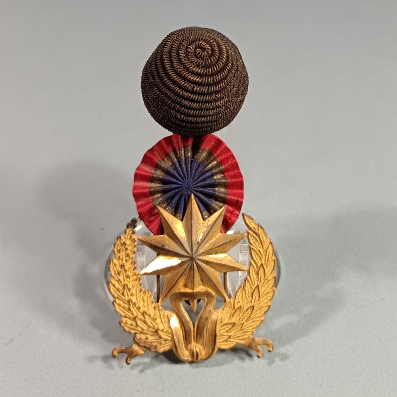 ATTRIBUT OU INSIGNE ET POMPON DE KEPI D'OFFICIERS ET ADJUDANTS MODELE 1886 OFFICIER DU SERVICE DE SANTE DES ARMEES